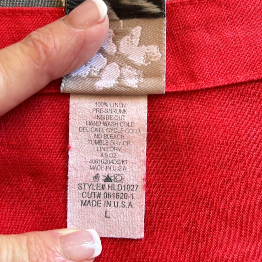 Match Point %100 linen dress sz Large - Picture 10 of 11